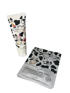 Esfolio Milk Cleansing Foam face wash
& Milk Essence Mask Sheet